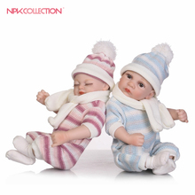 NPK reborn doll with soft real gentle  toch2018 hotsale mini twin doll lifelike baby dolls fashion little doll 2024 - buy cheap