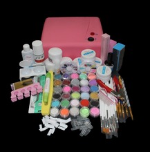 Nail Pro 36W Pink UV Dryer Lamp 30 Color Acrylic Powder Gel Tips Nail Art Tools Set BTT-121 2024 - buy cheap