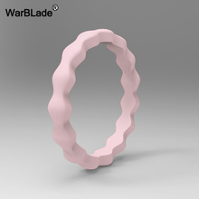 WarBLade New 3mm Hypoallergenic Crossfit Flexible Silicone Ring FDA Food Grade Wave Silicone Finger Ring For Women Wedding Rings 2024 - buy cheap