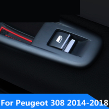 Panel de Control de ventana para coche, cubierta de vidrio, embellecedor, accesorios de estilo de coche para Peugeot 308 2014-2018 2024 - compra barato