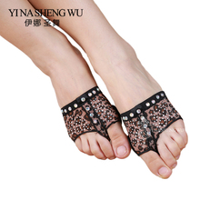 1 Pair Leopard Pattern Foot Pads Belly Dancing Foot Thong Ballet Dance Practice Toe Pads Women Belly Dance Practice Foot Cover 2024 - buy cheap