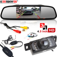 Koorinwoo Parking Monitor for rear view camera 4.3'' TFT Car Mirror Monitor 2 Video Input For Rear view Camera Wireless Assist 2024 - buy cheap