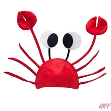 Halloween Christmas Cute Red Lobster Crab Hat Adult Fancy Party Costume Cap Gift 2024 - buy cheap