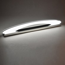 Luminária de parede led moderna de 38cm, arandela de aço inoxidável para banheiro, luz frontal de espelho, 110v 220v, luminárias de banheiro 2024 - compre barato
