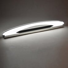 Lámpara Led de pared moderna para espejo de baño, candelabro de acero inoxidable de 38CM, luz frontal, 110V, 220V 2024 - compra barato