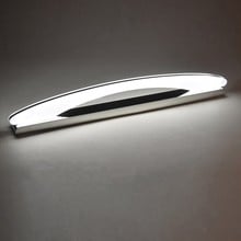 Luminária de parede led moderna de 38cm, arandela de aço inoxidável para banheiro, luz frontal de espelho, 110v 220v, luminárias de banheiro 2024 - compre barato