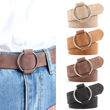 1PC Women's Elegant Belt Modeling Belts Without Buckles Leather Belt Esigner Round Casual Ladies Belts For Jeans Cinturon Mujer 2024 - buy cheap
