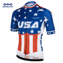 KEMALOCE Bike Jersey USA Navy International New American Sport Dirt Outdoor Cycle Uniform Short Sleeve Pro Team Bicycle Clothes 2024 - buy cheap