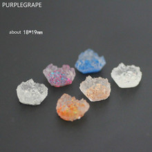 Purpleuva brincos de cristal de resina para artesanato, acessórios para joias faça você mesmo, conjunto de 6 brincos ore irregular 2024 - compre barato