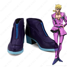 Jojo's bizarre adventure dia dos ventos dourado botas giovanna cosplay sapatos anime 2024 - compre barato
