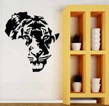 Papel de parede vinil cabeças de animais tigre, adesivo decorativo de parede para casa e sala de estar, frete grátis 2024 - compre barato
