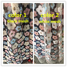 Модный Тюль Вышивка французский чистая кружевная ткань Sophia-3.2702 с бисером для вечернего платья 2024 - купить недорого