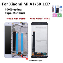 Tela lcd para xiaomi mi a1 original, 5.5 polegadas, touch screen com quadro, tela de lcd para substituição xiaomi mi a1 5x mi5x 2024 - compre barato