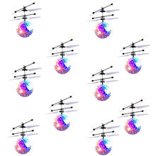 10 Pcs/pack RC Flying Ball Luminous Kid's Flight Balls Electronic Infrared Induction Aircraft Remote Control Toys LED Light Toys 2024 - buy cheap