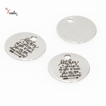 10pcs/lot Nursery charm Let her sleep for when she wakes she will move mountains Stainless steel message Charm pendant 20mm 2024 - buy cheap