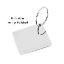 100% Stainless Steel 25/30mm Square Rhombus Key Ring Keychain Blank Metal Tag Mirror Polished Wholesale 100pcs 2024 - buy cheap