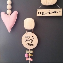 Nordic Style Kids Decoration Wind Chimes Wooden Hairpin Photo Children's Room Tent Pendant Baby Room Wall Hanging Decortion 2024 - buy cheap