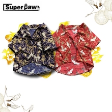 Модное японское кимоно, рубашка для собак, щенков, летняя футболка Шиба ину, одежда для собак, одежда для бульдога, одежда для домашних животных, костюм GZC09 2024 - купить недорого