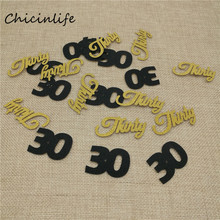 Chicinlife 20Pcs Number 30 Thirty Paper Confetti Happy Birthday Party Decor Adult 30 Years Old Birthday Anniversary Supplies 2024 - buy cheap