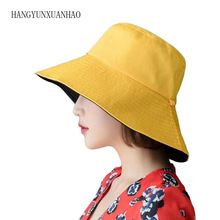 Bucket Hats Women Summer Sun Shading Elegant Double-sided Wear Fisherman Hat Womens Wide Brim All-match Panama Sun Hat 2024 - buy cheap