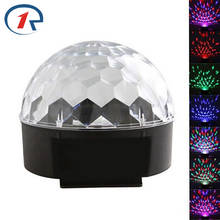 ZjRight colorful RGB holiday effect light Auto rotation Crystal Magic Ball LED stage Light DJ club bar ktv Projector effect Lamp 2024 - buy cheap