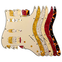 Pleroo acessórios de guitarra, strat hss pickguard com 11 parafusos, fender deluxe, strat floyd rose bridge, cut st guitarra 2024 - compre barato