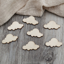 Laser Cut Wooden Clouds Tag Ornaments, unfinished wood decoration.baby shower decor 2024 - buy cheap