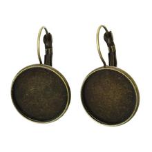 DoreenBeads Copper Earring Clip Findings Round Antique Bronze Cabochon Setting(Fits 18mm Dia)3.1cm x 2cm,10 Pairs 2024 - buy cheap