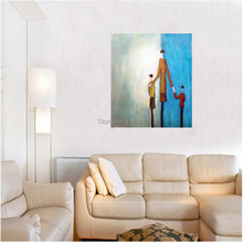 Handmade Modern Family Oil Painting Abstract Painting Love Landscape Pictures On Canvas Wall Art For Room Decor Hang Paintings 2024 - buy cheap