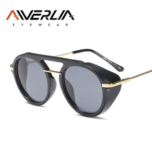 AIVERLIA-gafas de sol Steampunk para hombre y mujer, lentes redondas Retro de diseñador de marca, steampunk, goggl, UV400, AI47 2024 - compra barato