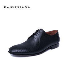 BASSIRIANA 2019 New Business Genuine leather Shoes men formal Lace-up Spring Autumn Black Size 39-45 Comfortable and breathable 2024 - buy cheap