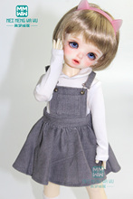 clothes for doll fit 30cm 1/6 BJD YOSD doll fashion strap dress pink, gray, khaki, rose red 2024 - buy cheap