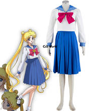 Sailor Moon Tsukino Usagi School Uniform Sailor Suit Tops Dress Outfit Anime Cosplay Costumes 2024 - buy cheap