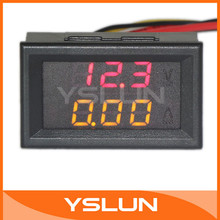 DC 12V/24V Red Yellow LED Dual Display Voltage Current  Panel Meter DC 0 ~100V/10A 2in1 Digital Voltmeter Ammeter #100155 2024 - buy cheap