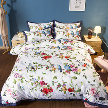 Flor colorida cama twin sets completa rainha king size roupa de cama colcha capa de edredão macio e confortável travesseiro casos 2024 - compre barato