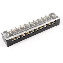 AC 600V 15A Dual Rows 10P 10 Positions Covered Barrier Screw Terminal Block 2024 - buy cheap