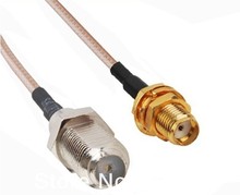 20pcs/lot  SMA Female Jack to F Female Jack RG316 Adapter Extension cable 15cm 2024 - buy cheap