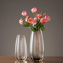 Европейский полупрозрачный ваза стеклянная для цветов гидропоники богатые бамбуковые ваза с лилиями искусственный цветок Jardiniere для домашнего декора высокого класса 2024 - купить недорого