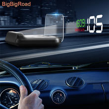 BigBigRoad Digital Car Auto Speed Windscreen Projector On-Board Computer HUD Head Up Display Fuel Warning OBD2 EUOBD Connector 2024 - buy cheap