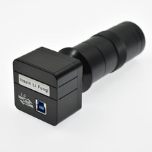 5.0MP USB 3,0 unidad libre microscopio USB Video medición Cámara + 130X 180X aumento ajustable 25mm lente Zoom de montaje en C 2024 - compra barato