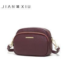 JIANXIU Brand Female Shoulder Crossbody Lychee Texture Genuine Leather Handbag 2019 New Women Messenger Small 2 Color Tote Bags 2024 - buy cheap