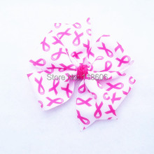 Hot Sale 100pcs/lot Pink Ribbon Hair Bow - Breast Cancer Bow  Free Shipping 2024 - buy cheap