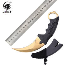 JelBo Hand Tools 1PCS Karambit Knife Counter Strike Knife with Sheath Outdoor Survival Hunting Tactical Knives Claw Camping 2024 - buy cheap