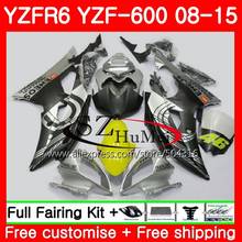 Fairing For YAMAHA YZF600 YZFR6 08 09 10 11 12 13 14 15 black Silver 70SH10 YZF-R6 YZF R6 2008 2009 2010 2011 2012 2013 14 2015 2024 - buy cheap