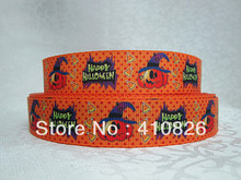 Q&N ribbon Happy Halloween Pumpkin  Design wholesale/OEM 7/8inch 22mm  grosgrain ribbon 50yds/roll free shipping71012 2024 - buy cheap