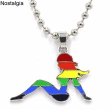 Colar nostálgico de arco-íris para meninas, joia inspirada por orgulho gay lgbt 2024 - compre barato