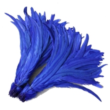 500 Uds. De Polla de cola de colores azul real, disponible en 15 colores, 35-40cm, 14-16 pulgadas 2024 - compra barato