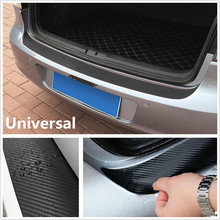 4D Carbon Fiber Bumper Protection Sill Pedals Black Car Door Plate Rear Guard Bumper Carbon Fiber Vnyl Sticker 2024 - buy cheap