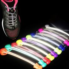 1Pair Fashion Elastic Shoe Laces Sports Sneakers No Tie Shoelaces For Running Trainer Safety Reflection At Night 2024 - buy cheap