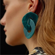 New Trendy Acrylic Geometric Drop Earrings Vintage Big Large Resin Long Dangle Earrings for Women Bohemian Jewelry Brincos 2024 - buy cheap